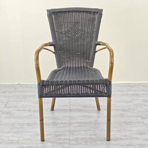 <span class=keywords><strong>Fauteuil</strong></span> en <span class=keywords><strong>rotin</strong></span> PE tissé classique <span class=keywords><strong>vintage</strong></span> pour l'extérieur, mobilier de jardin en aluminium pour café, restaurant empilable, osier pour - Product Image 4