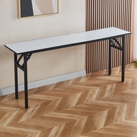 Meistverkaufter Moderner Design-Klapptisch aus Holz und PVC für Schulbibliotheken, Konferenzräume, Bankette und Hotels