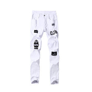 <span class=keywords><strong>Jeans</strong></span> da <span class=keywords><strong>Uomo</strong></span> Strappati Stile <span class=keywords><strong>Boyfriend</strong></span>, Pantaloni in Denim Sottile Casual, Traspiranti ed Ecologici, Vita Media per l'Inverno - Product Image 5
