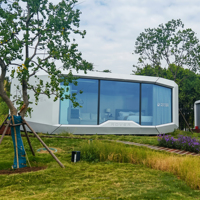 Casa Capsula Spaziale Intelligente Innovativa 20FT/40FT, Mini Casa Mobile Portatile Completamente Attrezzata, Ufficio Rapido e Camera da Letto
