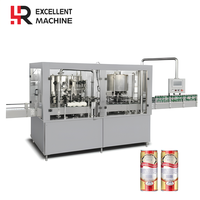 Machine compacte de mise en conserve de bière artisanale pour petite brasserie, remplisseuse et sertisseuse automatique de canettes en aluminium avec contrôle PLC