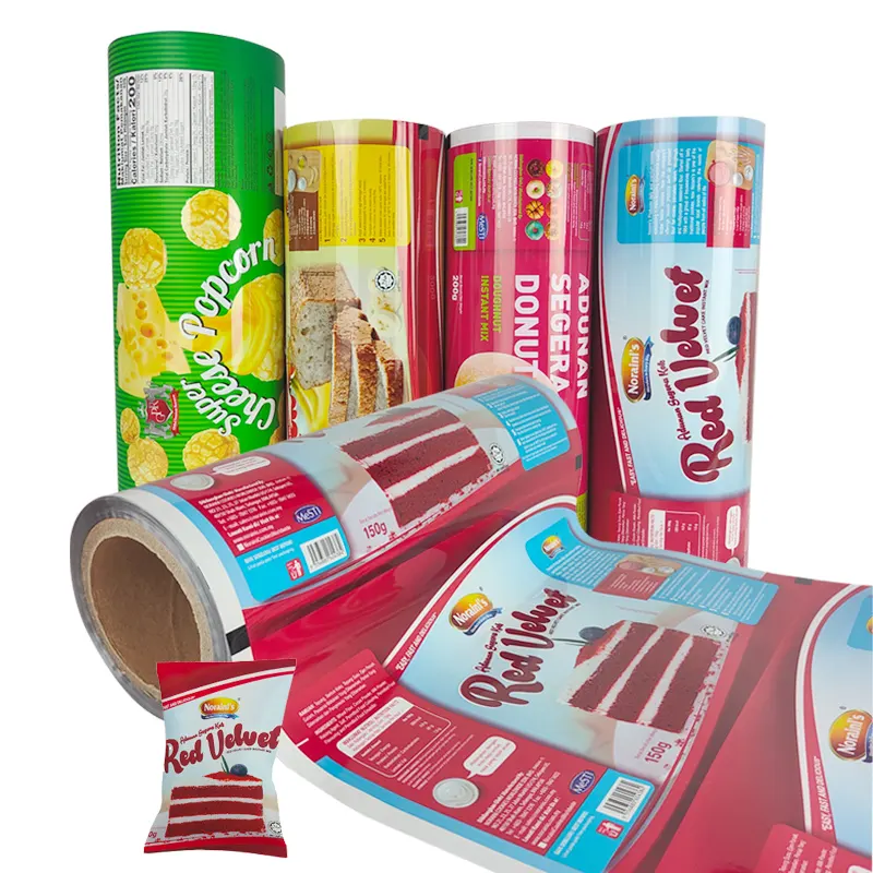 Pellicola in plastica per alimenti personalizzati OPP Vmpet PE PET CPP BOPP pellicola per animali domestici per caramelle caramelle al cioccolato caffè tè latte in polvere imballaggio per alimenti