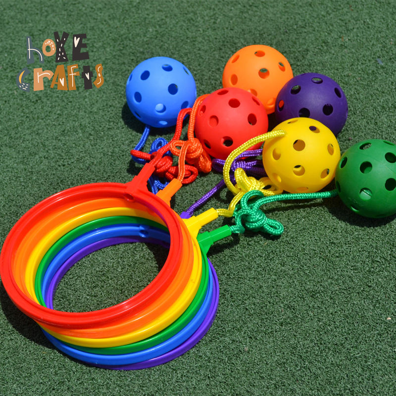 Skip Ball One Leg Skipping Toy HOYE CRAFTS Sensory Toys Single Leg