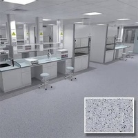 Revêtement de sol en vinyle PVC homogène antistatique de 3 mm résistant à l'abrasion et facile à désinfecter pour salle d'opération d'urgence