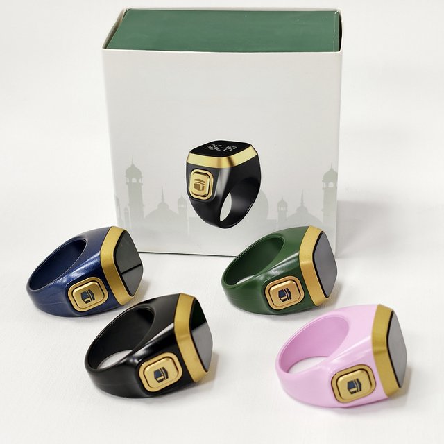 2026 Hot Selling Smart Tasbih Ring Zikr D2 for Muslims Digital Display Smart Tasbeeh Ring Counter Prayer