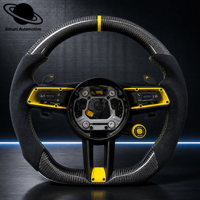 Volant en fibre de carbone pour Porsche 981 991 992 718 Macan Panamera 971 Cayenne Taycan Boxster Cayman GT Macan