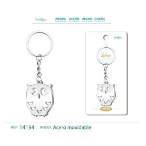 Portachiavi a Moschettone Cotigo a Forma di Gufo, Stile Vintage in Lega Metallica per Auto e Chiavi - Product Image 1