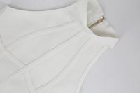 Robe sans manches zippée de haute qualité, dernière collection, style bandage blanc, pour femme, décontractée, élégante, pour soirée, mariage, vente en gros