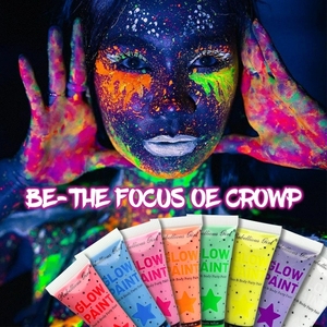 All'ingrosso vernice luminosa dipinta a mano pittura del corpo umano pittura a 8 colori a base d'acqua di arte vernice fluorescente - Product Image 2