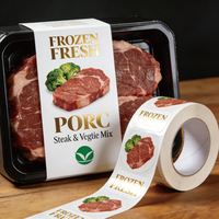 Etiquetas Adhesivas TEDDY Resistentes al Aceite para Empacar Alimentos Frescos y Congelados, Etiquetas para Cajas de Frutas y Verduras