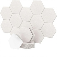 ZhenFornos – Panneaux acoustiques hexagonaux haute densité (12 pièces), 1.0 NRC, garantie 2 ans – Design moderne insonorisant et absorbant le son