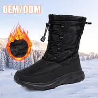 Bottes de neige mi-mollet pour femmes personnalisées originales vente en gros de bottes de neige pour femmes noires antidérapantes et imperméables de haute qualité chaussures d'hiver