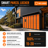 Casillero Inteligente para Paquetes en Comunidades Residenciales, Compartimentos de Tamaño Personalizado, Sistema de Gestión Inteligente, Recogida de Paquetes con Código QR