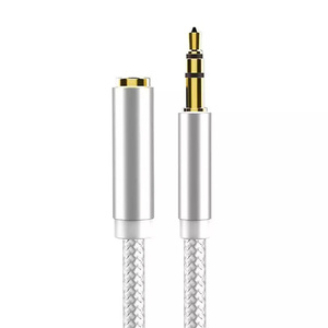 Câble d'extension audio 3,5 mm mâle vers femelle, tressé, plaqué or, TRS, cordon pour <span class=keywords><strong>casque</strong></span> auxiliaire - Product Image 1