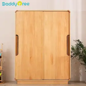 Daddytree disesuaikan Durableclothes kabinet penyimpanan untuk anak-anak rumah furnitur kayu Solid lemari anak-anak