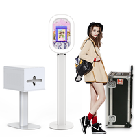 Machine Photobooth iPad de Haute Qualité pour Mariages avec Éclairage LED RGB Intégré, Installation Facile, Équipement Photobooth pour Événements et Fêtes