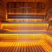 Sauna Luar Ruangan Berkualitas Tinggi untuk 4 Orang, Sauna Kayu Bakar Tradisional dengan Uap