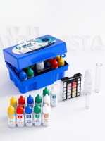 Kit de test de la qualité de l'eau Vista 9 en 1 avec chlore, brome, dureté, alcalinité, acide cyanurique pour piscine et spa