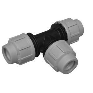 Dianflex Raccordo a T da 32mm e Adattatore per Tubo in Polietilene da 32mm a 90 Gradi - Product Image 1