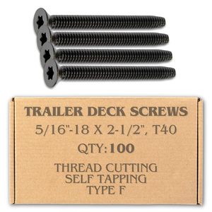 <span class=keywords><strong>Tornillos</strong></span> Autorroscantes <span class=keywords><strong>de</strong></span> Acero al Carbono T40 Torx <span class=keywords><strong>de</strong></span> Cabeza Plana <span class=keywords><strong>para</strong></span> Suelo <span class=keywords><strong>de</strong></span> Remolque, Rosca Tipo F, 5/16-18x2-1/2" - Product Image 2