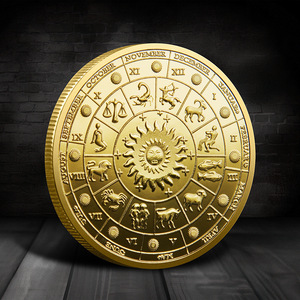 <span class=keywords><strong>Scorpio</strong></span> Horoscope đồng xu vàng mạ màu in kỷ niệm món quà huy hiệu - Product Image 5