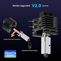 Hotend Kit Upgrade bagian Printer 3D cocok untuk Bambu Lab X1 P1P, komponen suhu tinggi