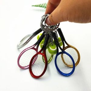 Metal Keychain Mini Tennis Ball & Tennis Racket <b>Key</b> <b>Rings</b> Tennis Ball Split Keyring Perfect Gift Idea - Product Image 1