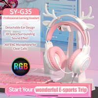 Mikrofon game Stereo profesional, Headphone pengurangan kebisingan PS5/PS4, Headset Gaming Stereo dapat dilepas bercahaya warna-warni profesional