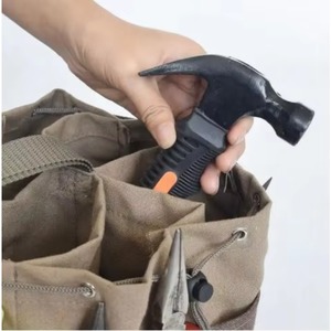Sac de rangement pour outils avec 17 poches, cordon de serrage souple, poignée en sangle de nylon pour électricien, chauffagiste, plombier, échantillon gratuit - Product Image 5