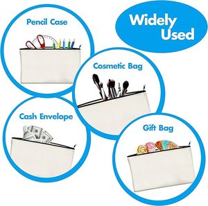 Grands sacs à fermeture éclair portables en toile de coton, élégants et tendance, pour loisirs créatifs, pochettes, trousses à crayons, motif alphabet, pour maquillage et cosmétiques - Product Image 4