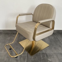 Fauteuil de Barbier Sulin Élégant Blanc en Similicuir Imperméable Résistant à l'Usure avec Pompe Hydraulique Écologique pour Salons et Barbiers