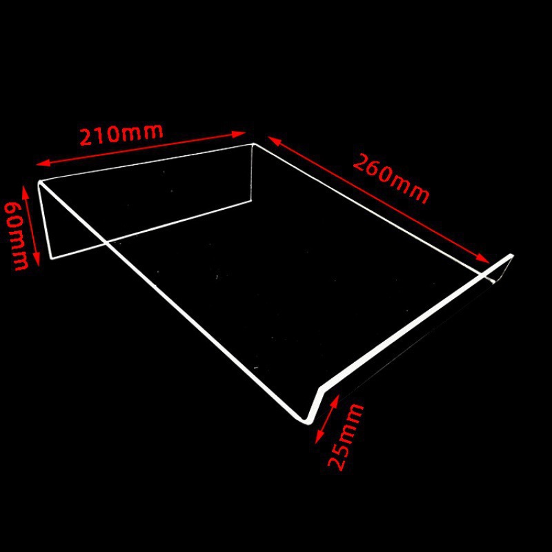 Oblique single-sided shirt rack transparent official standard