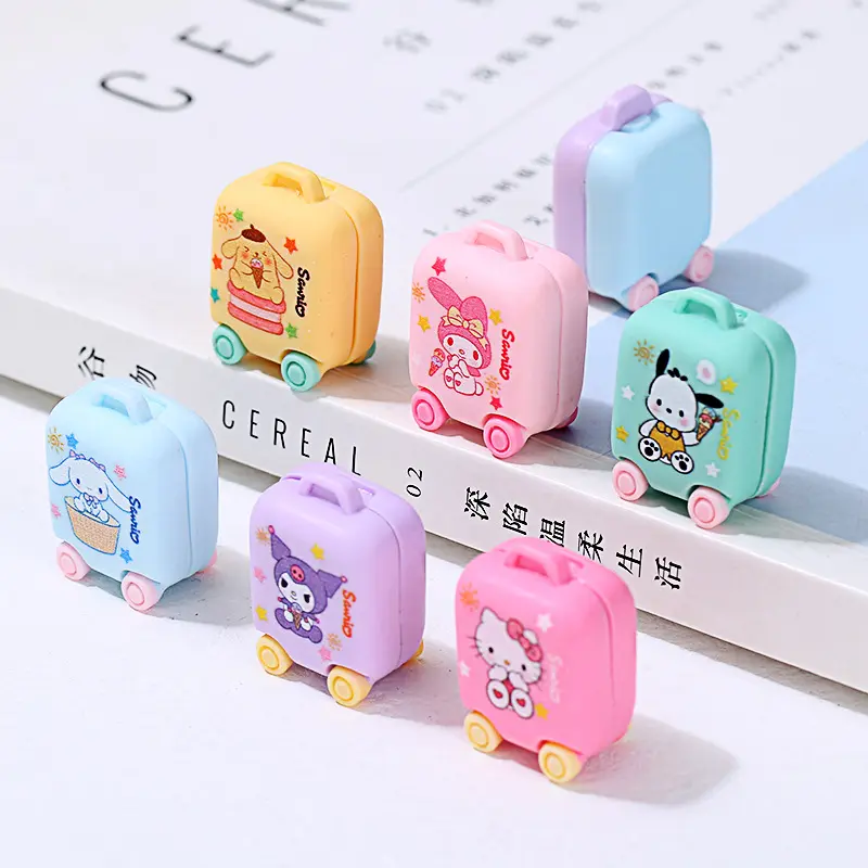 Kids Toys Lovely Cartoon Kuromi Melody Kitty Trunk Design Phone Case Accessories Magnets Fridge Hair Pins DIY Ornaments Gifts