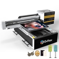 Impresora UV Plana Giftec DTF A1 6090, Máquina de Impresión de Tarjetas de Visita, Impresora de Etiquetas, Impresión UV Digital de Fotos para Regalos Acrílicos