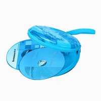 Étui rond en PVC pour CD avec fermeture éclair, impression personnalisée, facile à transporter - Cadeau