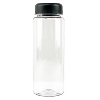 Bouteille d'eau Tritan 500 ml, portable, en plastique transparent, avec couvercle multicolore, logo personnalisé, réutilisable, pour cadeau promotionnel