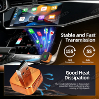 Nouvel adaptateur de voiture portable Grandnavi 2 en 1 USB BT Mini avec fonction Mirror Link, commande au volant mains libres, CarPlay et Android Auto