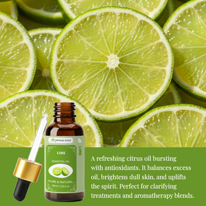 Huile essentielle de citron vert pure et naturelle à 100 %, prix de gros pour les produits cosmétiques, huile essentielle de citron vert pour parfums, fabriquée en usine OEM. - Product Image 5