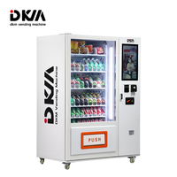 Máquina Expendedora Inteligente DKM Personalizada con Pantalla Táctil Grande para Combinación de Bebidas, Alimentos, Refrescos y Botanas con Pago en Tarjeta de Crédito, Efectivo y Monedas
