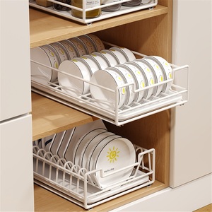 Escurridor de Platos de Cocina de Acero Inoxidable, Impermeable, de Doble Nivel, Sin Instalación, Soporte de Almacenamiento No Plegable - Product Image 4