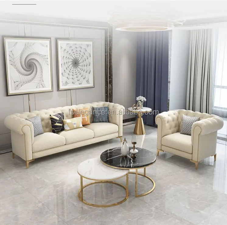 Royal entry-Conjunto de sofás seccionales modernos, tapizados en tela para Patio, sala de dibujo francesa, muebles baratos