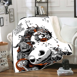 Custom 3D Print Printed Coral <strong>Halloween</strong> Grinch Christmas Nightmare Before Plush Fleece <strong>Blanket</strong> - Product Image 4