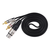 Personalizado 1M 2M 3M 5M 8M Xlr hembra macho a 2 Rca macho Cable de Audio chapado en oro para amplificador micrófono consola mezcladora juego ESTÉREO