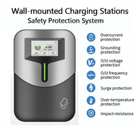 Estación de Carga para Vehículos Eléctricos Wallbox de 7kW GB/T, Cargador de CA para Hogar con Control por OCPP, RFID, WiFi y Aplicación, IP65, para Exteriores