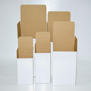 Boîtes d'expédition en carton ondulé blanc 3 plis 5 plis à fond verrouillable - Boîtes en carton blanc uni pour la logistique e-commerce - Product Image 4