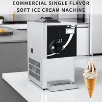 Machine à glace italienne molle automatique avec compresseur pour sirop, poudre et lait