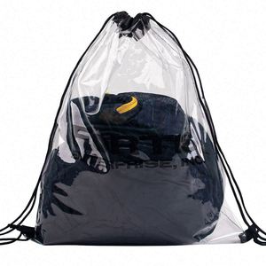 Promotional Clear PVC <b>Drawstring</b> Sportpacks Outdoor Beach Fitness Gym <b>Backpack</b> - Product Image 2