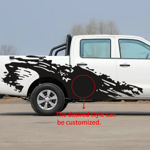 Autocollants de protection de carrosserie en vinyle imperméables personnalisés, design Hellcat, pour jupes latérales de véhicules, voitures et camionnettes - Product Image 5