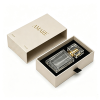 Boîtes de parfum personnalisées avec logo, papier d'art gaufré haut de gamme, noir luxueux, 30ML 50ML 100ML, emballage cadeau cosmétique