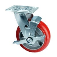 Roulettes pivotantes industrielles WBD Supply de type coréen, en fonte, robustes, de 5 pouces, capacité 400 kg